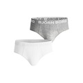 Bjorn Borg Solid Cotton Stretch Hip Brief 2 PK