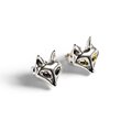 Click to view product details and reviews for Fox Stud Earrings In Silver And Cubic Zirconia Default Title.
