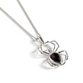 Click to view product details and reviews for Spider Necklace In Silver And Cherry Amber 16 42cm.