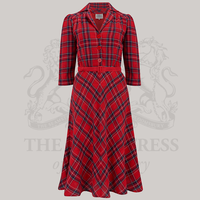 Lisa 3/4 Length Sleeve - Red Check, 14