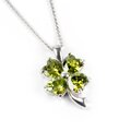 Click to view product details and reviews for Four Leaf Clover Necklace In Silver And Green Cubic Zirconia 16 42cm.
