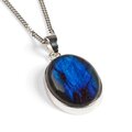Click to view product details and reviews for Blue Flash Labradorite Necklace Natural Designer Gemstone 16 42cm.