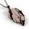 Click to view product details and reviews for Hand Carved Picture Jasper Leaf Necklace Natural Designer Gemstone 16 42cm.