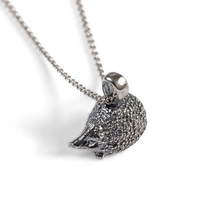 Miniature Hedgehog Necklace In Silver 16 42cm