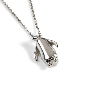 Penguin Necklace In Silver 16 42cm