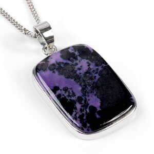 Russian Charoite Gemstone Necklace Natural Designer Gemstone 16 40cm