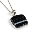 Click to view product details and reviews for Square Black Onyx Marble Necklace Natural Designer Gemstone 16 40cm.