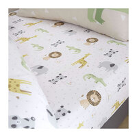 Catherine Lansfield Roarsome Animal Toddler Cot Bed Fitted Sheet