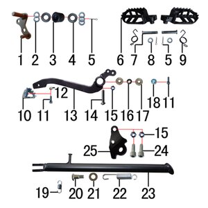 Ten10 250r Dirt Bike Rear Brake Pedal