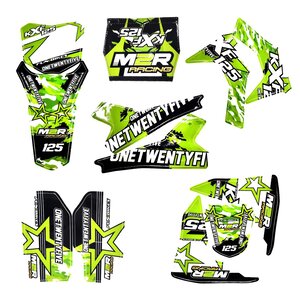 M2r Kxf125 Pit Bike Green Sticker Kit 2020 Onwards