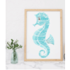 Seahorse Personalised Bathroom Picture Word Art Frame