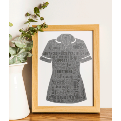 Advanced Nurse Practitioner Tunic - Personalised Word Art Gift