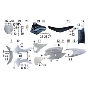 Ten10 250r Dirt Bike White Front Mudguard