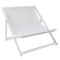 Certified Eucalyptus White Washed Double Deck Chair Grey