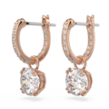 Click to view product details and reviews for Swarovski Constella Drop Earrings Round Cut White Rose Gold Tone Plated 5639975.