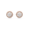 Click to view product details and reviews for Swarovski Constella Stud Earrings Round Cut Pav233 White Rose Gold Tone Plated 5636275.