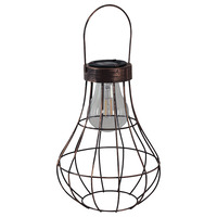 Solar LED Hanging Wire Lantern Garden Light  - Single