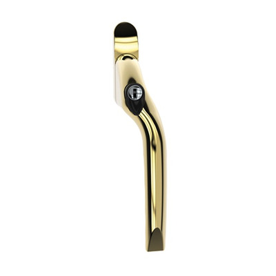 Mila Prolinea Curve Espagnolette Locking Handle, 40mm Pin Length (Left Or Right Handed), Gold - 561334 LEFT HAND - GOLD