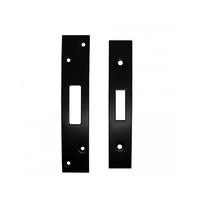 Zoo Hardware Face Plate And Strike Plate Accessory Pack, Powder Coated Black - ZLAP11BPCB POWDER COATED BLACK