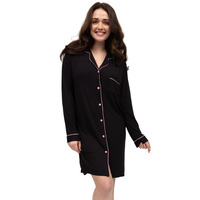 Cyberjammies Bonnie Jersey Nightshirt - Black - XXS - 6