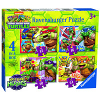 Ravensburger TMNT Half Shell Heroes, 4 In A Box Jigsaw Puzzles