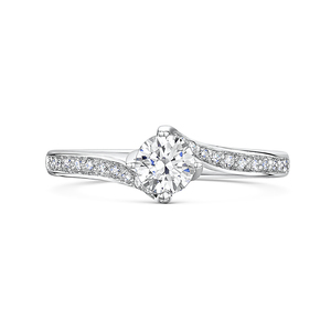 Brilliant Cut Diamond Shoulder Ring 065cts