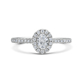 Click to view product details and reviews for Oval Cut Diamond Halo Ring 061cts.