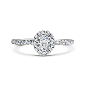 Oval Cut Diamond Halo Ring 061cts