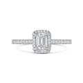 Click to view product details and reviews for Emerald Cut Diamond Halo Ring 085ct.