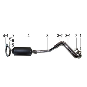 M2r 50r Front Exhaust Pipe