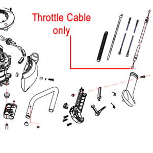 Gardencare Throttle Cable Hedge Trimmer Gcgjb25s0502 00