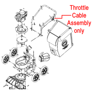 Billy Goat Kv600 Throttle Cable Assembly 891036