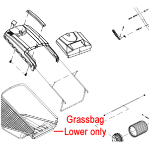 Cobra Rm46 Lawnmower Grassbag Lower 25100165502