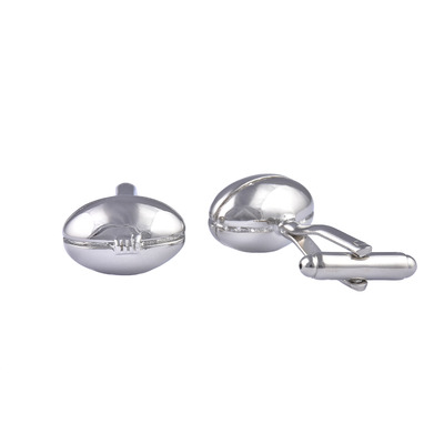 Rugby Ball Silver Cufflinks