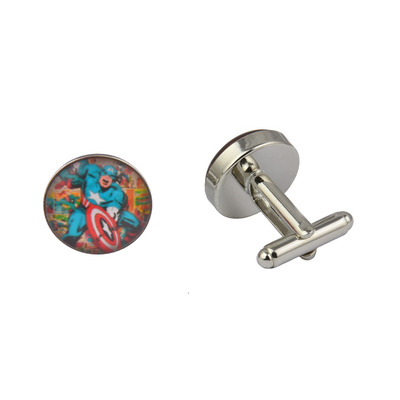 Comic Book Captain America Cufflinks