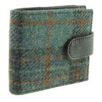 Glen Appin Barra Harris Tweed Coin Wallet - Green Tartan