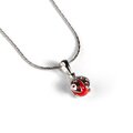 Click to view product details and reviews for Little Ladybird Necklace In Silver And Coral 16 42cm.
