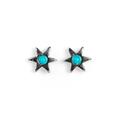 Click to view product details and reviews for Little Star Stud Earrings In Silver And Turquoise Default Title.