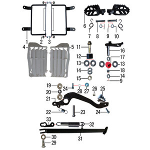 M2r M1 250cc Dirt Bike Side Stand Return Spring Holder