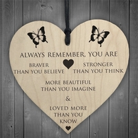 Wooden sign - Braver (1pc)