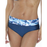 Seaspray 05-1350 SeaSpray Casablanca Fold Waist Bikini Brief 05-1350 Blue Grey 05-1350 Blue Grey