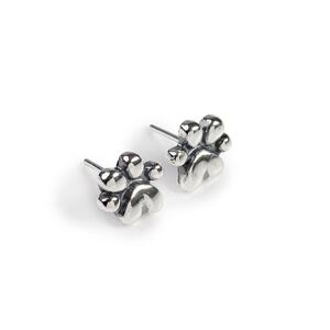 Paw Print Stud Earrings In Silver Default Title
