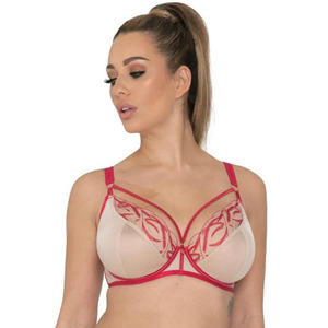 Curvy Kate ST009101 Scantilly Submission Plunge Bra ST009101 Latte/Red ST009101 Latte/Red
