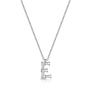 Rox Bamboo Sterling Silver Letter E Pendant