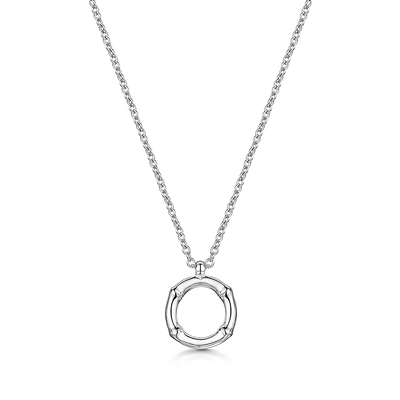 ROX Bamboo Sterling Silver Letter O Pendant