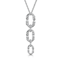 Click to view product details and reviews for Rox Cane Silver Oval Drop Necklace.