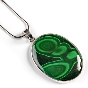 African Malachite Oval Necklace Natural Designer Gemstone 16 42cm