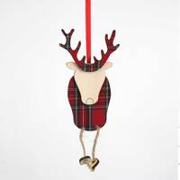 Artcuts Ronnie Reindeer Hanging Decoration - Royal Stewart