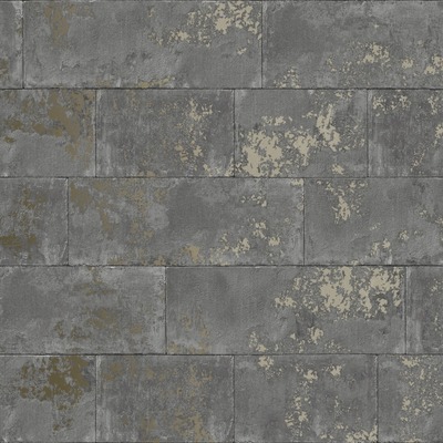 Metallic Brick Wallpaper Charcoal Rasch 248685