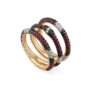 Gucci Ouroboros 3 Band Snake Motif Ring 055ct